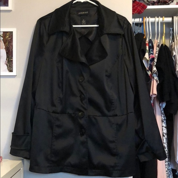 Lane Bryant Jackets & Blazers -  Silky black jacket - Donating July 15